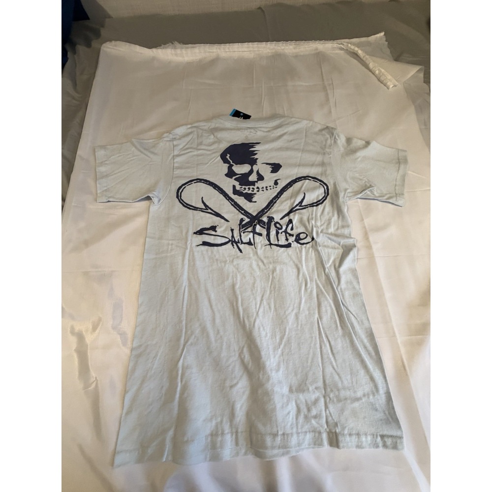 SALT LIFE T-shirts, Sizes Small Brand New Skulls And Poles - Picture 5 of 6